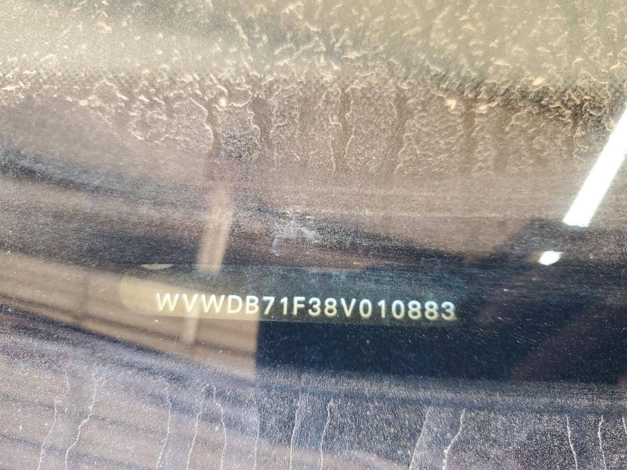 2008 Volkswagen Eos VIN WVWDB71F38V010883 Copart auction photo, water/flood damage thumbnail 13
