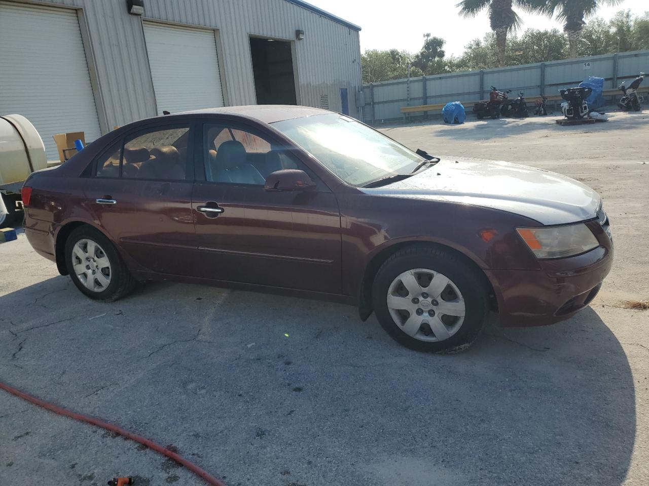 2009 Hyundai Sonata VIN 5NPET46C39H569009 Copart auction photo, side / hail damage thumbnail 4