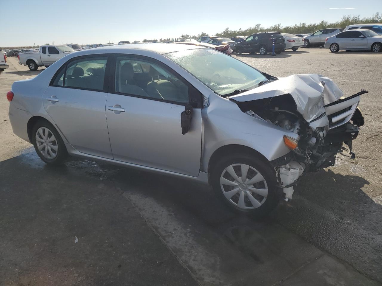 2011 Toyota Corolla VIN JTDBU4EE8B9163034 Copart auction photo, front end / side damage thumbnail 4