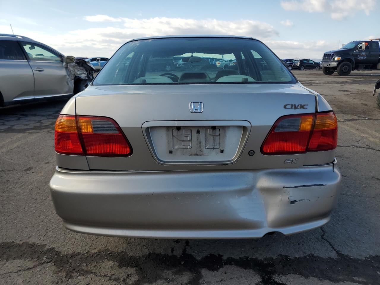 2000 Honda Civic VIN 1HGEJ8641YL041342 Copart auction photo, rear end damage thumbnail 6