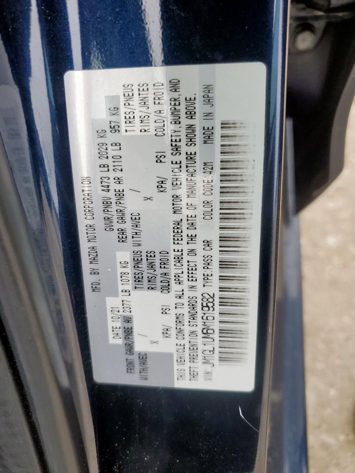 2021 Mazda 6 VIN JM1GL1UM6M1619582 Copart auction photo, front end / rear end damage thumbnail 14