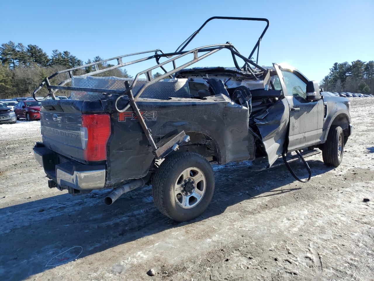 2022 Ford F250 VIN 1FT7X2B66NEC97678 Copart auction photo, rollover damage thumbnail 3