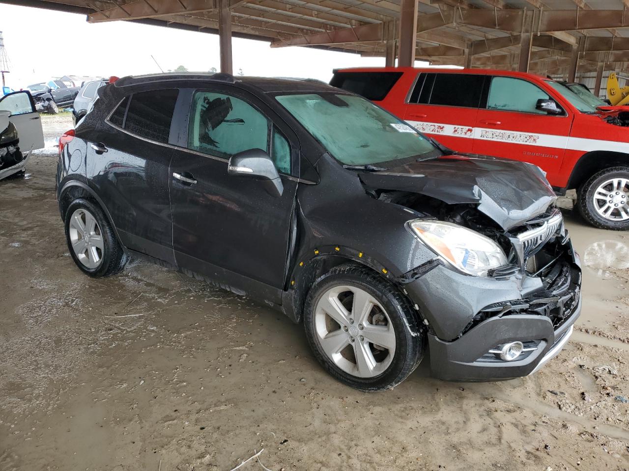 2016 Buick Encore VIN KL4CJBSB3GB517855 Copart auction photo, front end / side damage thumbnail 4