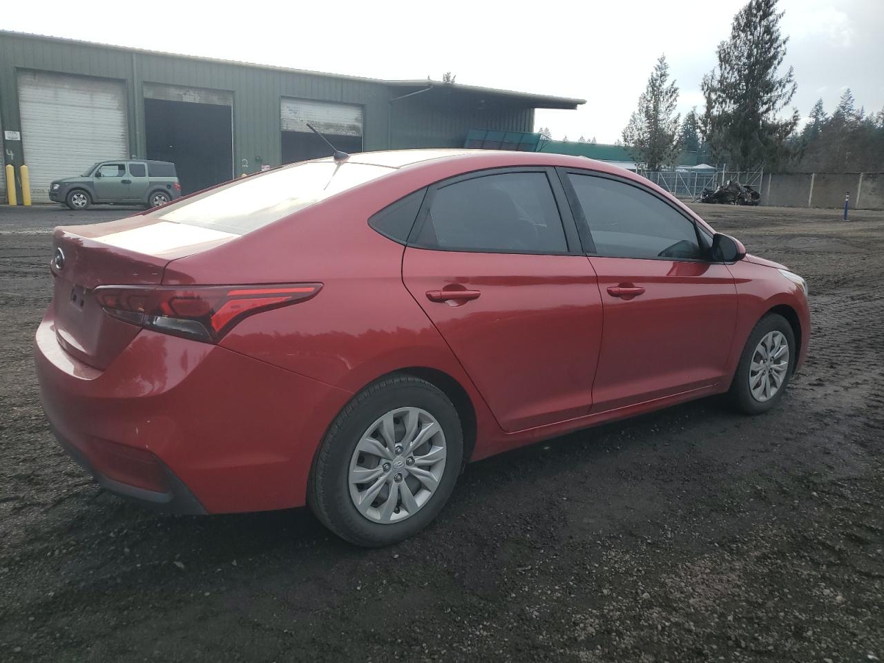 2019 Hyundai Accent VIN 3KPC24A34KE076306 Copart auction photo, vandalism damage thumbnail 3