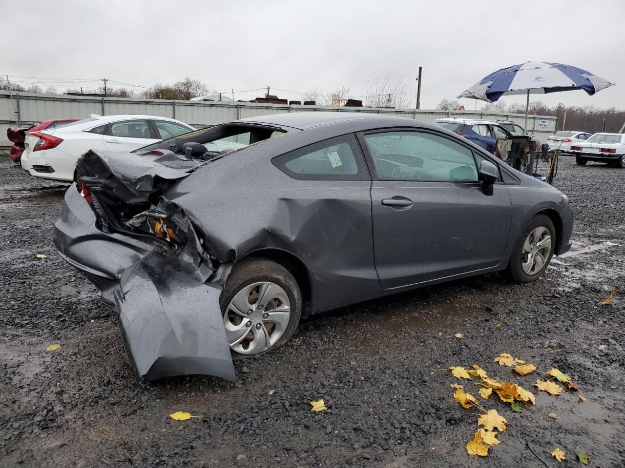 2013 Honda Civic VIN 2HGFG3B54DH514551 Copart auction photo, rear end / front end damage thumbnail 3