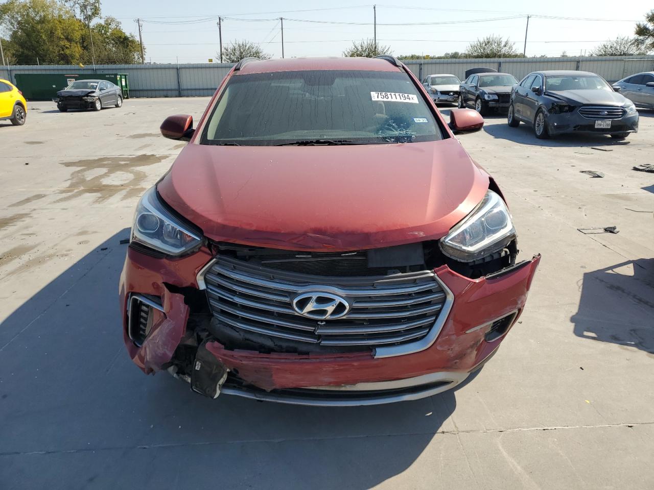 2018 Hyundai Santa Fe VIN KM8SM4HF2JU288705 Copart auction photo, front end damage thumbnail 5