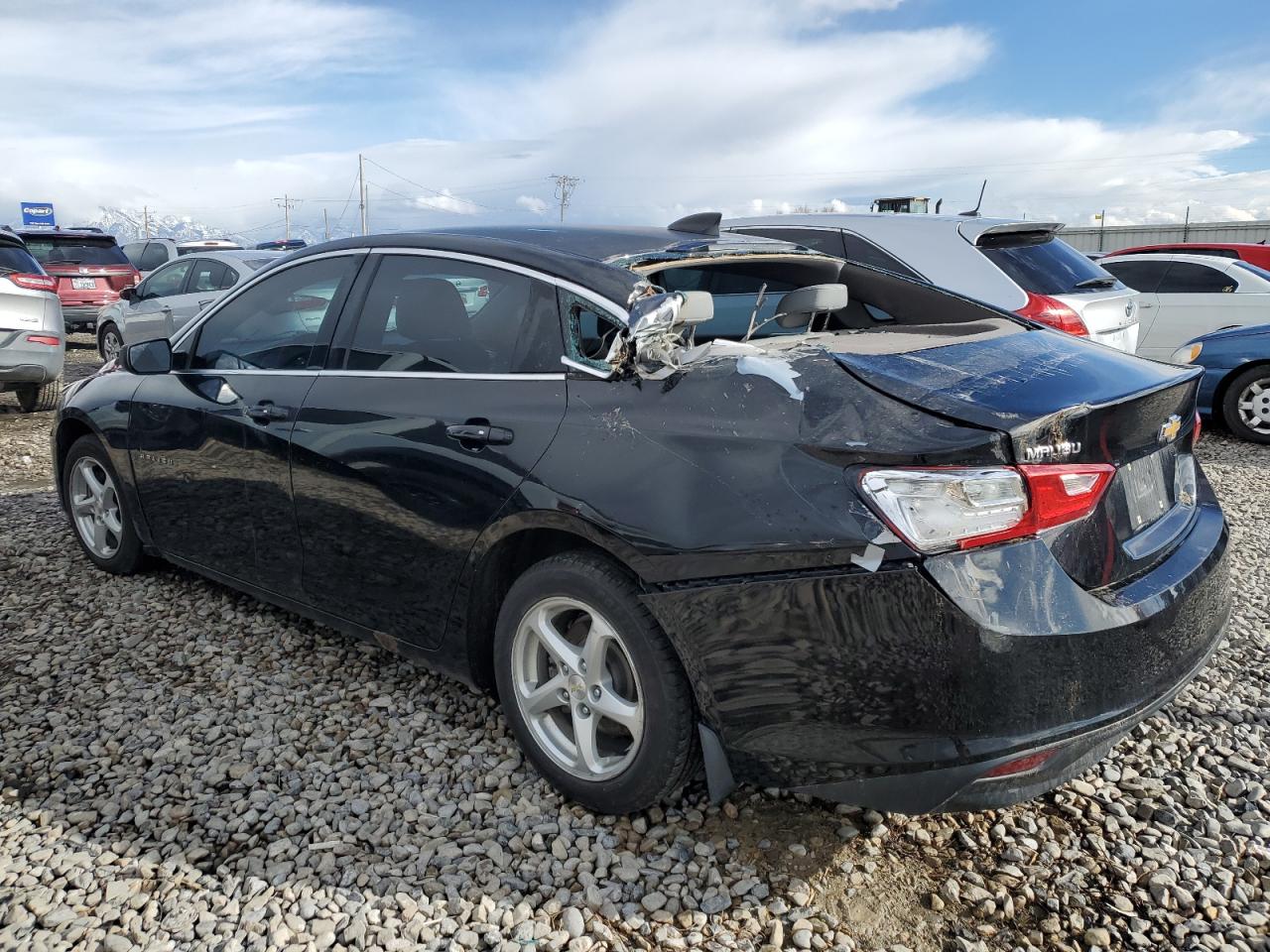 2017 Chevrolet Malibu VIN 1G1ZB5ST0HF152030 Copart auction photo, top/roof / front end damage thumbnail 2
