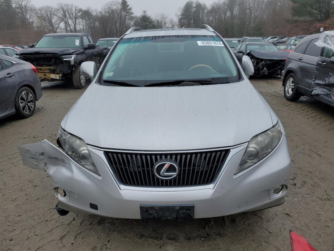 2012 Lexus RX VIN 2T2BK1BAXCC144580 Copart auction photo, front end / side damage thumbnail 5