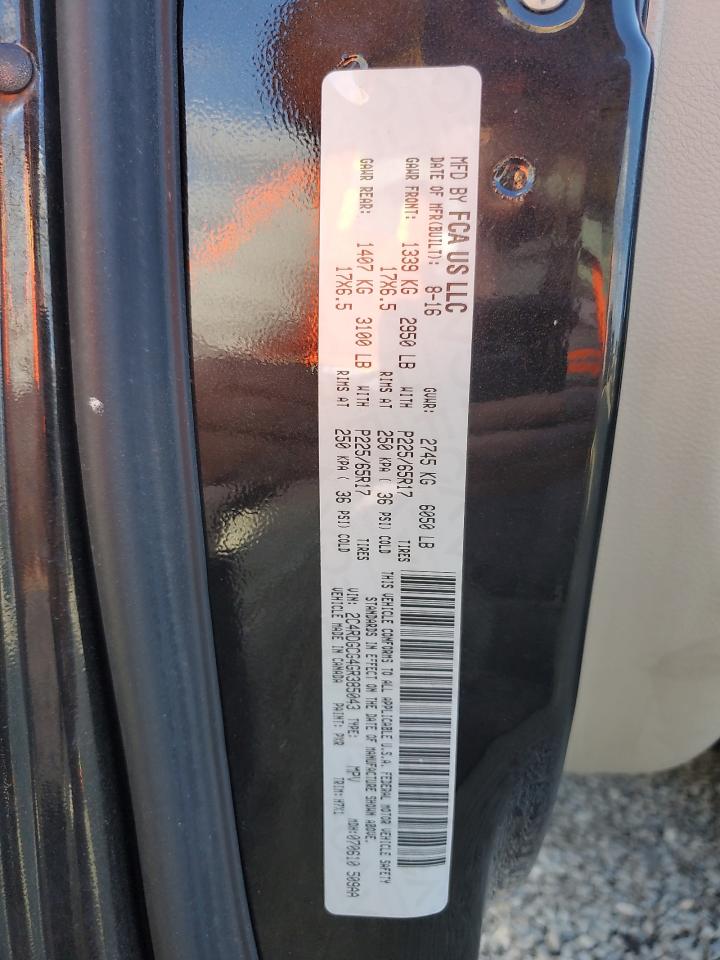 2016 Dodge Caravan VIN 2C4RDGCG4GR385043 Copart auction photo, all over damage thumbnail 13