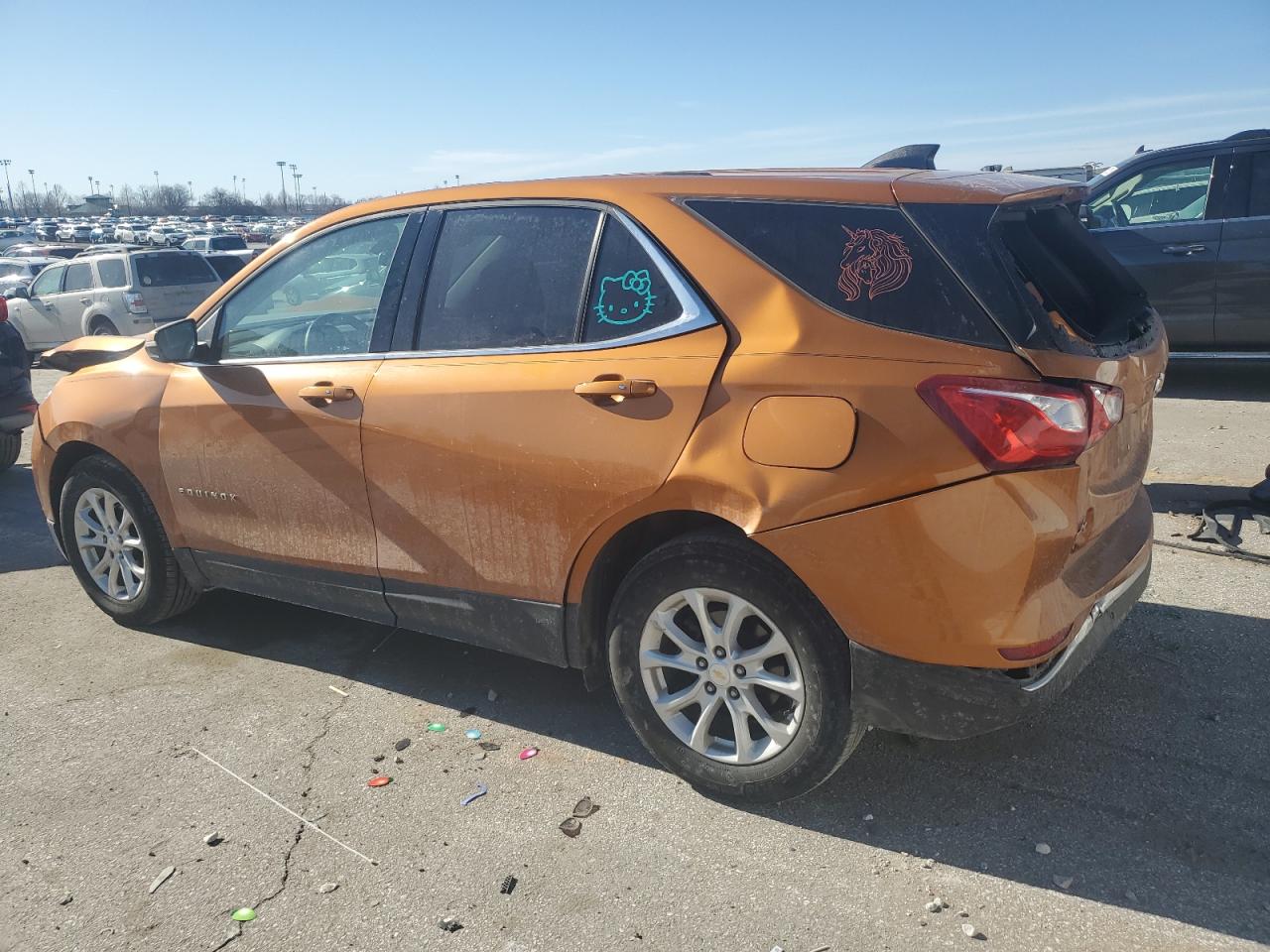 2018 Chevrolet Equinox VIN 2GNAXJEV0J6232382 Copart auction photo, front end / rear end damage thumbnail 2