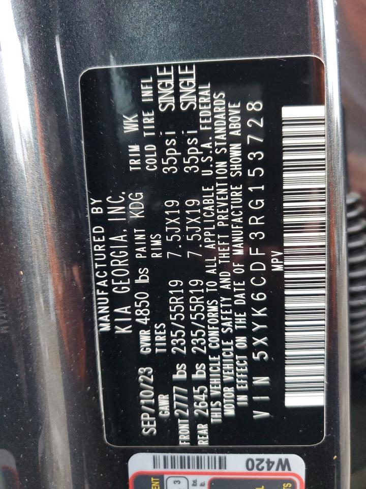 2024 KIA Sportage VIN 5XYK6CDF3RG153728 Copart auction photo, rear end / undercarriage damage thumbnail 13