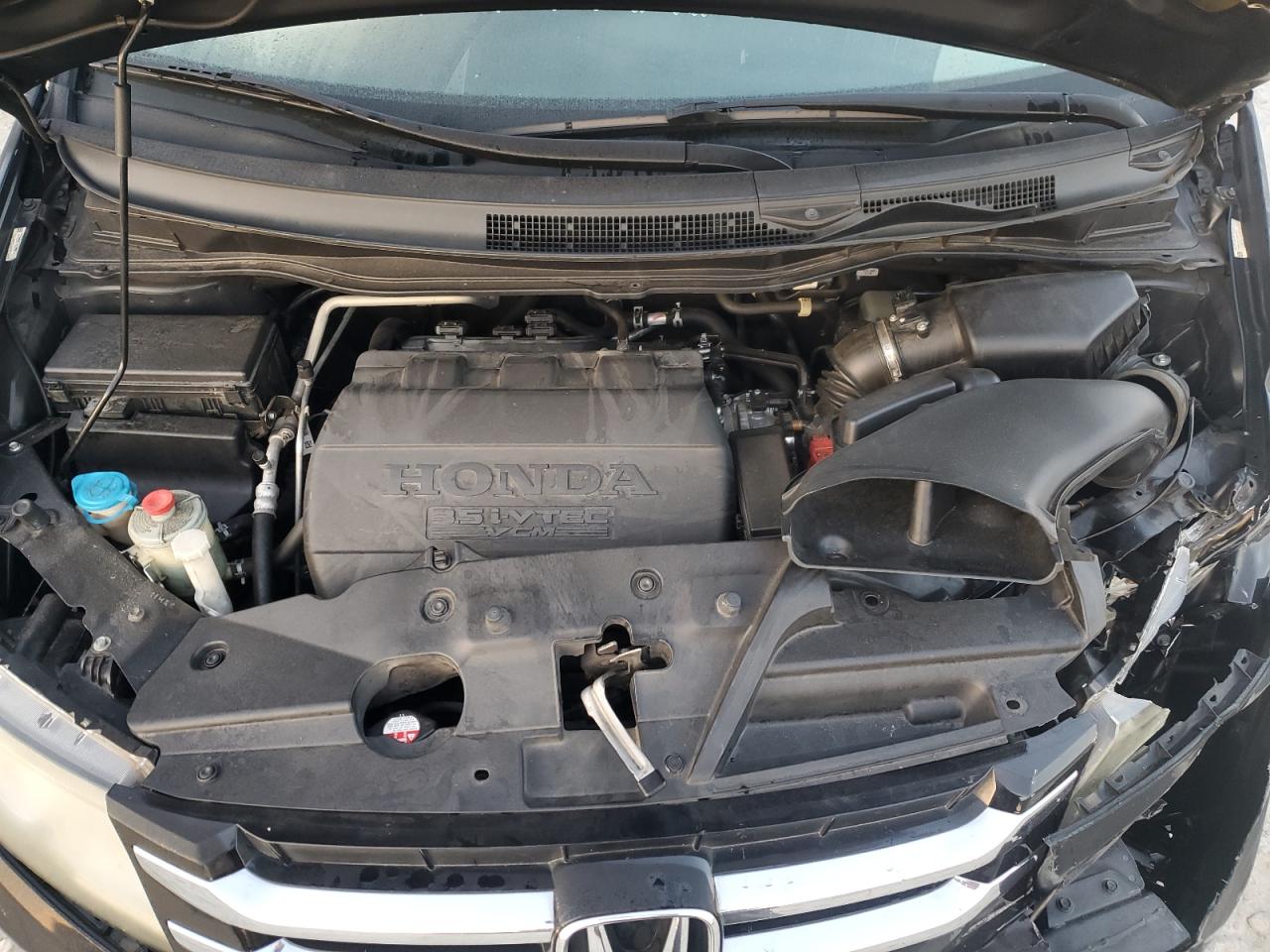 2014 Honda Odyssey VIN 5FNRL5H67EB086291 Copart auction photo, front end / side damage thumbnail 13