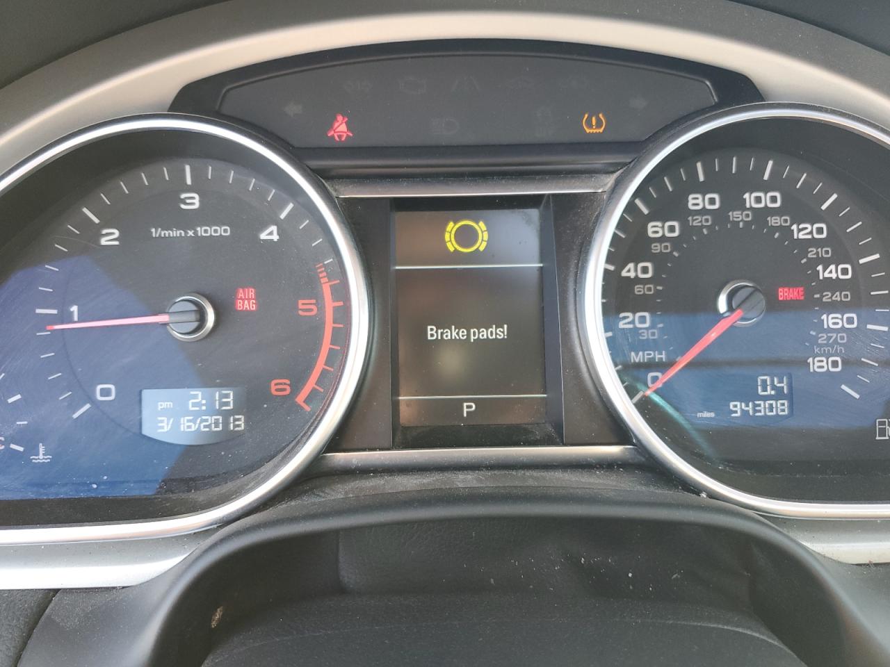 2014 Audi Q7 VIN WA1LMAFE1ED011576 Copart auction photo, top/roof / side damage thumbnail 9