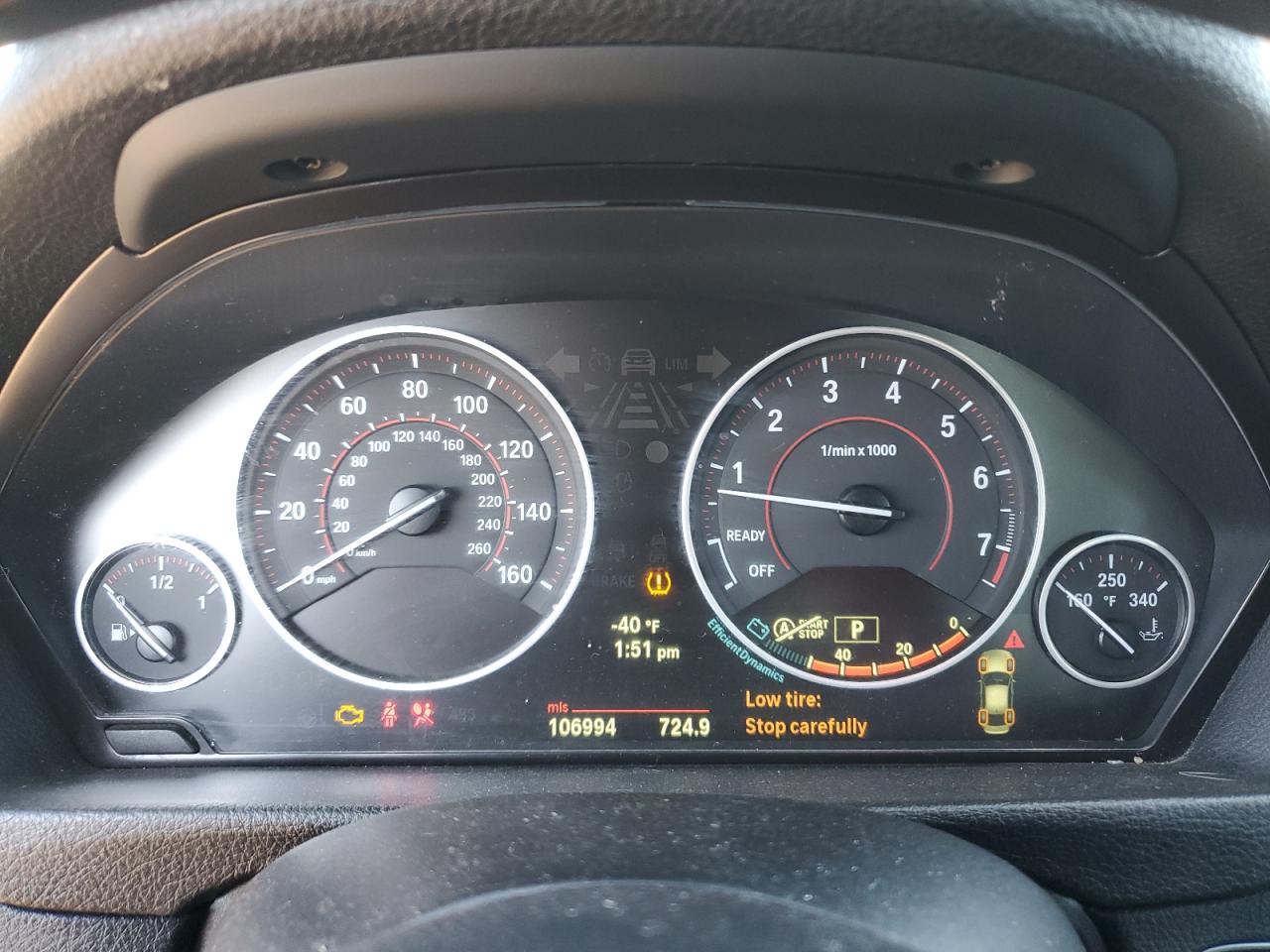 2013 BMW 3er VIN WBA3C1C58DF442543 Copart auction photo, all over damage thumbnail 9