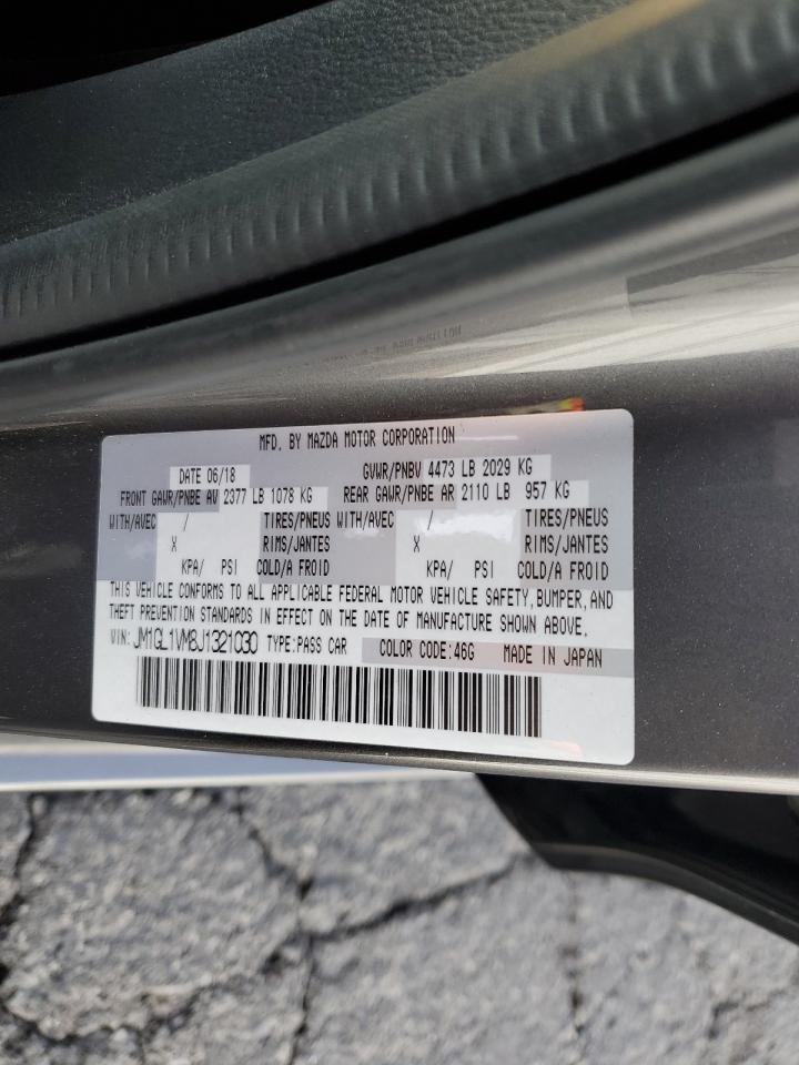 2018 Mazda 6 VIN JM1GL1VM8J1321030 Copart auction photo, front end / side damage thumbnail 13