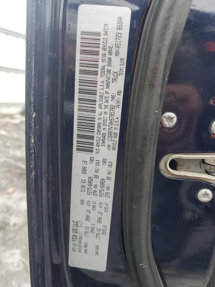 2017 RAM 1500 VIN 1C6RR7NT0HS785782 Copart auction photo, rollover damage thumbnail 12