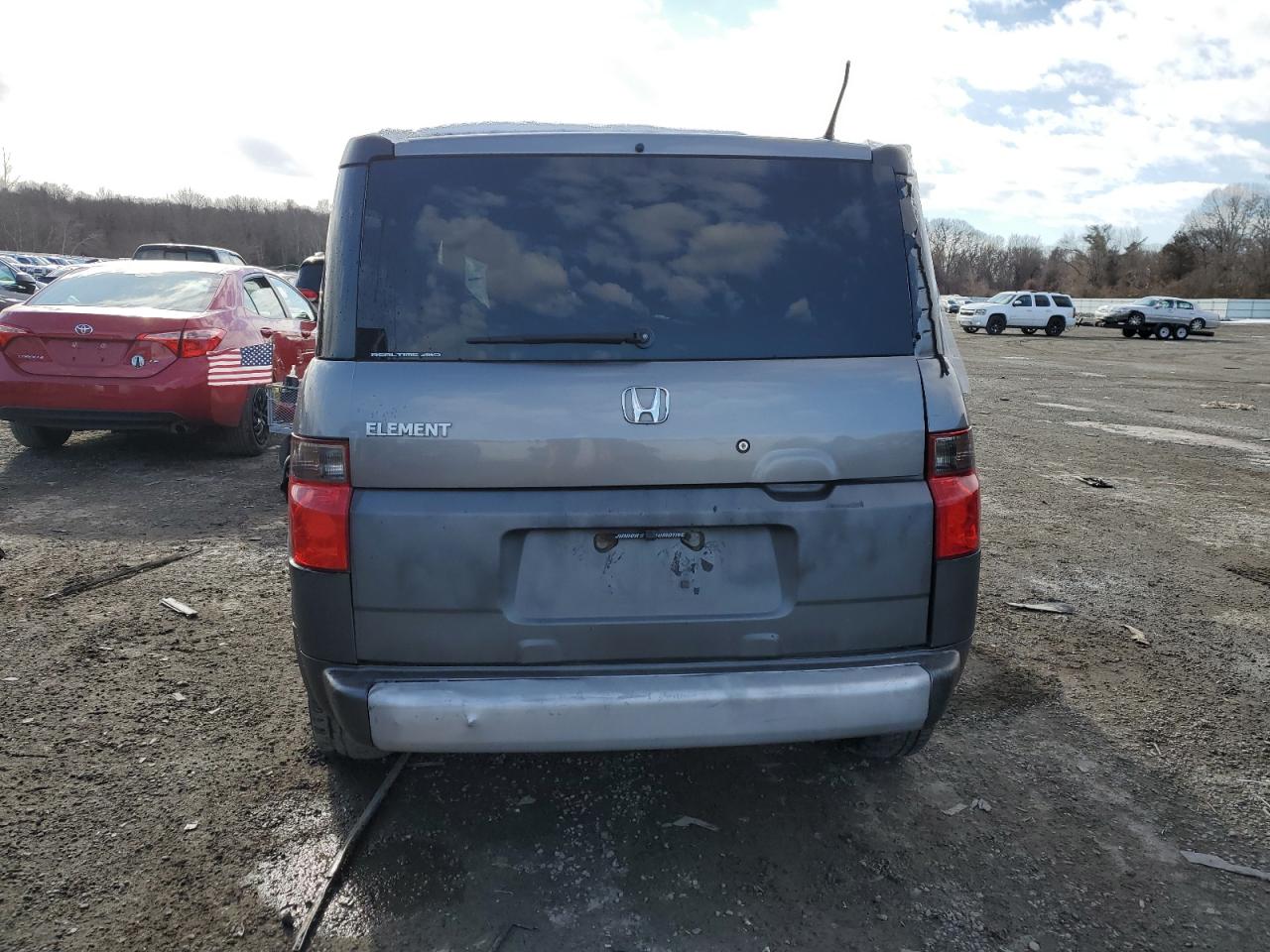 2005 Honda Element VIN 5J6YH28655L032524 Copart auction photo, rollover damage thumbnail 6