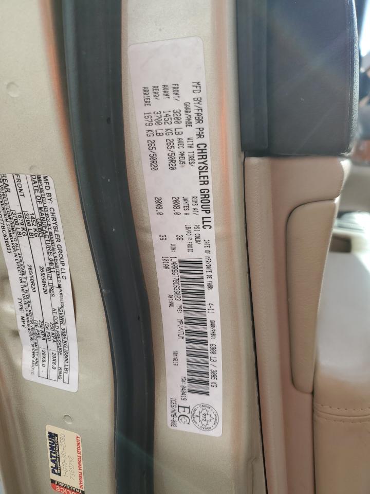 2011 Jeep Grand Cherokee VIN 1J4RR6GT7BC636023 Copart auction photo, normal wear damage thumbnail 12