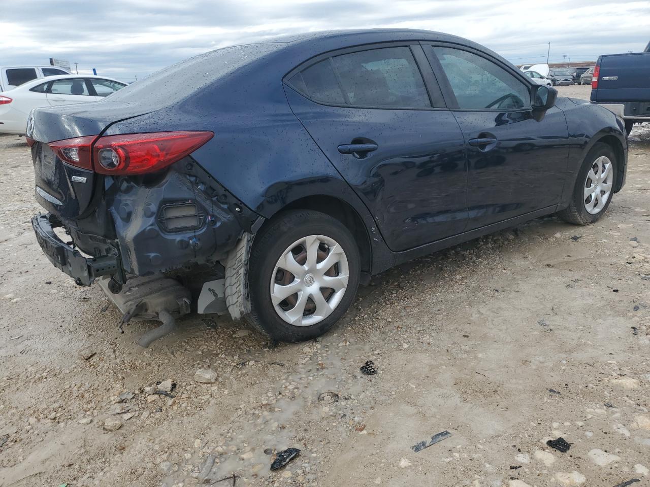 2016 Mazda 3 VIN 3MZBM1T78GM323700 Copart auction photo, rear end / undercarriage damage thumbnail 3
