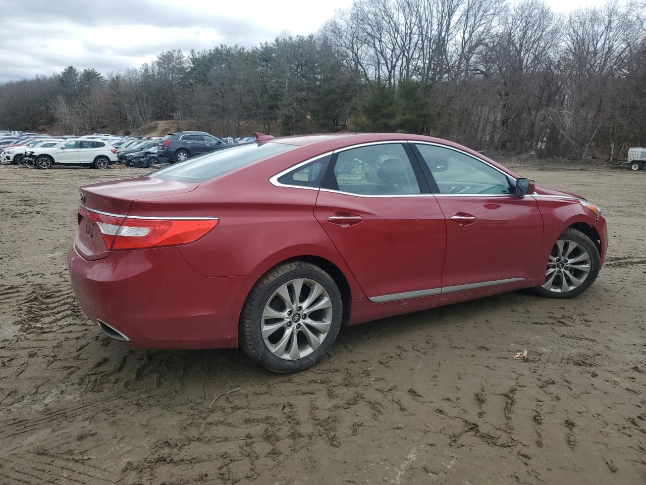 2013 Hyundai Azera VIN KMHFG4JG1DA227394 Copart auction photo, front end / side damage thumbnail 3
