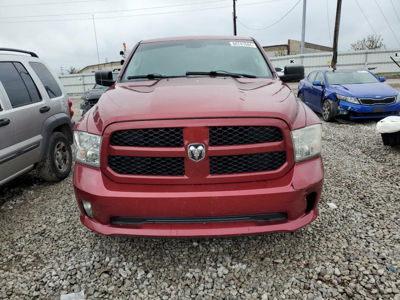 2014 RAM 1500 VIN 1C6RR7FT2ES405996 Copart auction photo, front end / side damage thumbnail 5