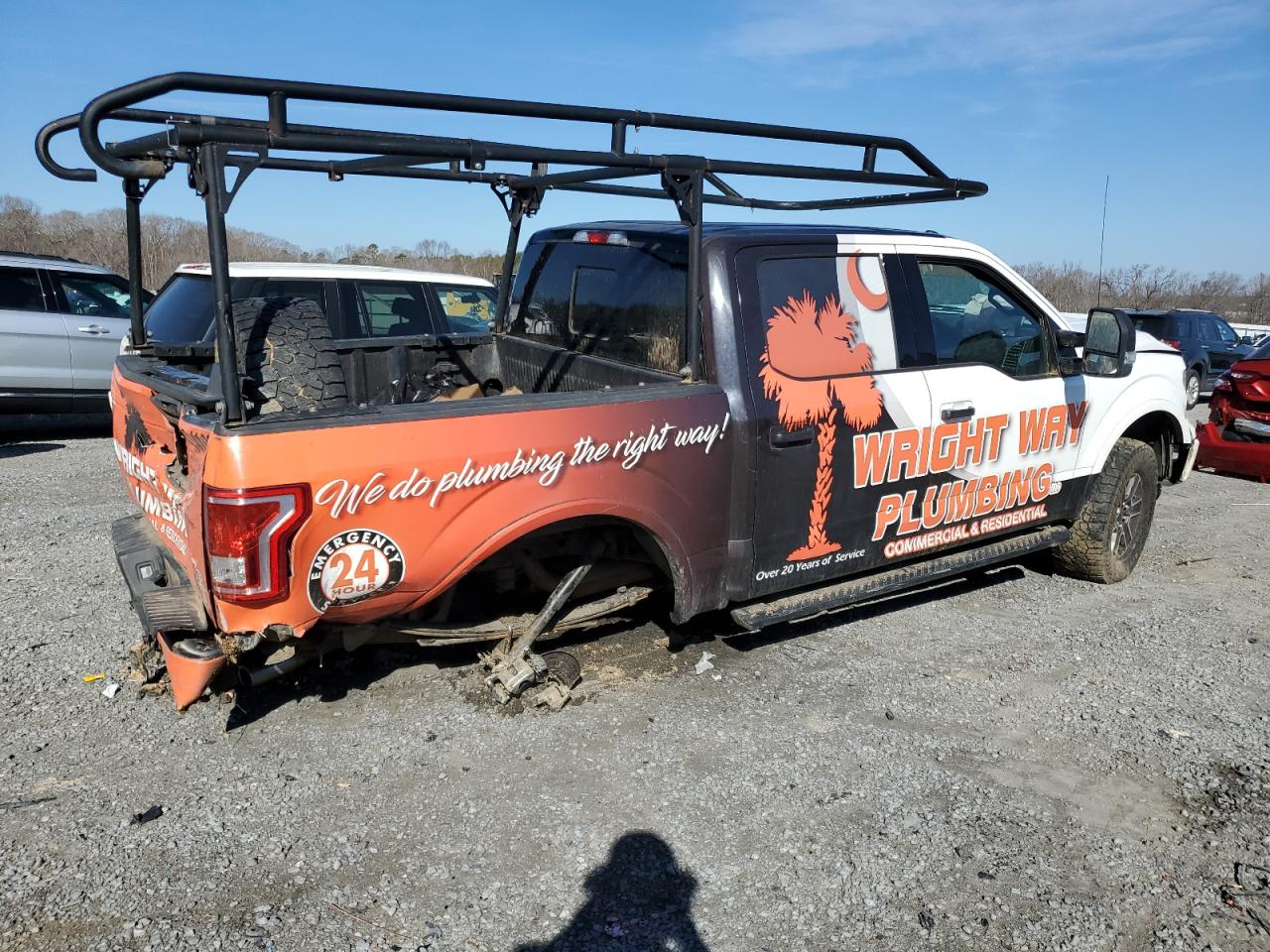 2016 Ford F-150 VIN 1FTEW1EP7GFA65502 Copart auction photo, front end / rear end damage thumbnail 3