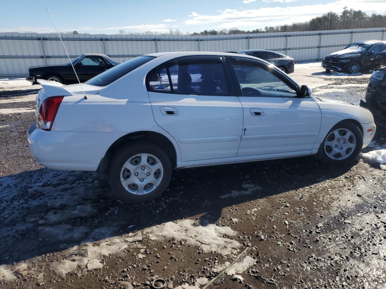 2002 Hyundai Elantra VIN KMHDN45D42U461456 Copart auction photo, front end / side damage thumbnail 3