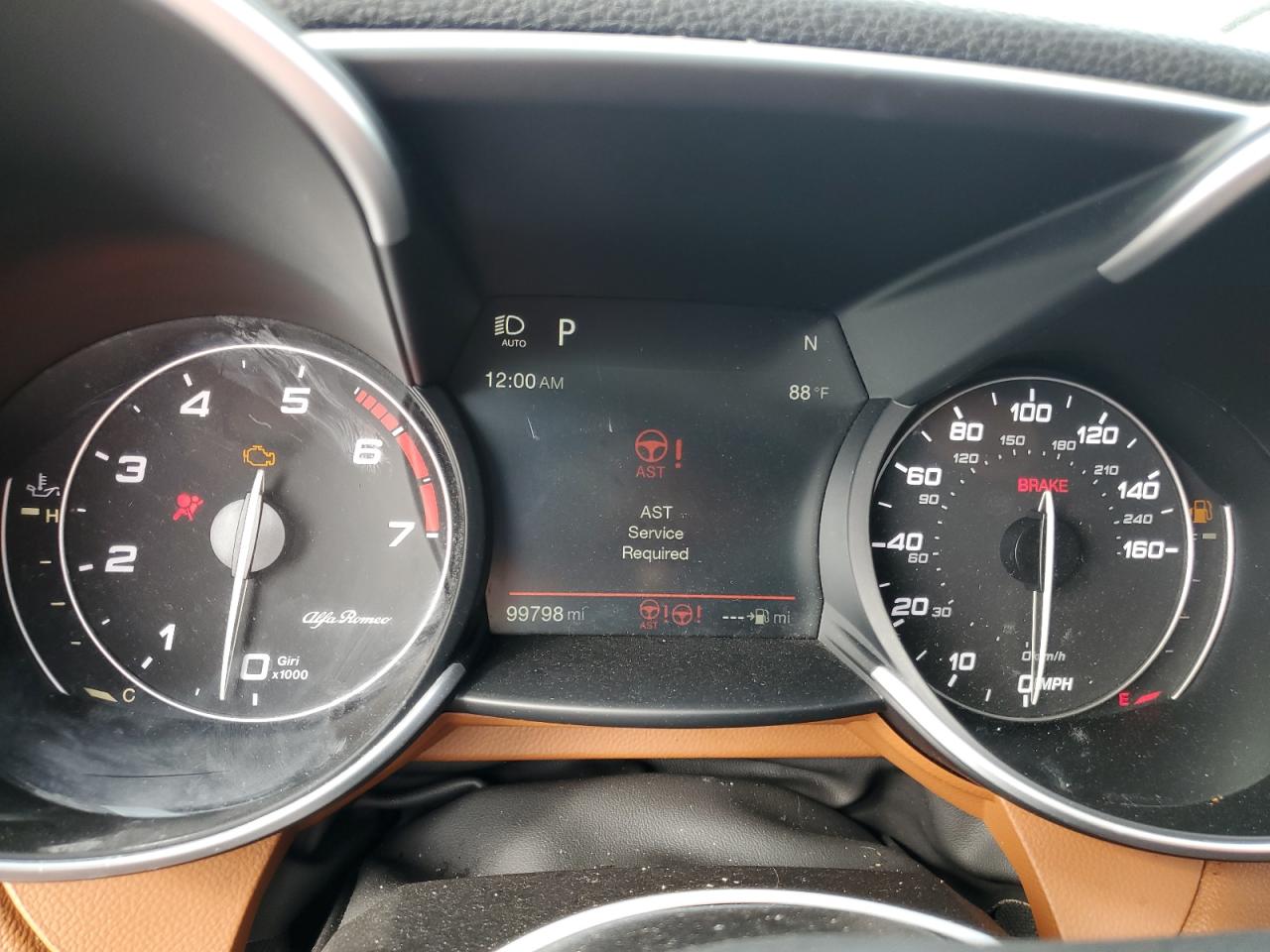 2018 Alfa Romeo Giulia VIN ZARFAECN8J7567812 Copart auction photo, front end / water/flood damage thumbnail 9