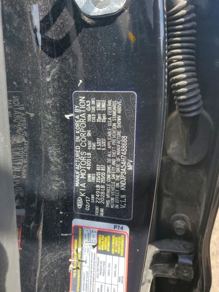 2017 KIA Soul VIN KNDJP3A54H7488688 Copart auction photo, vandalism damage thumbnail 12