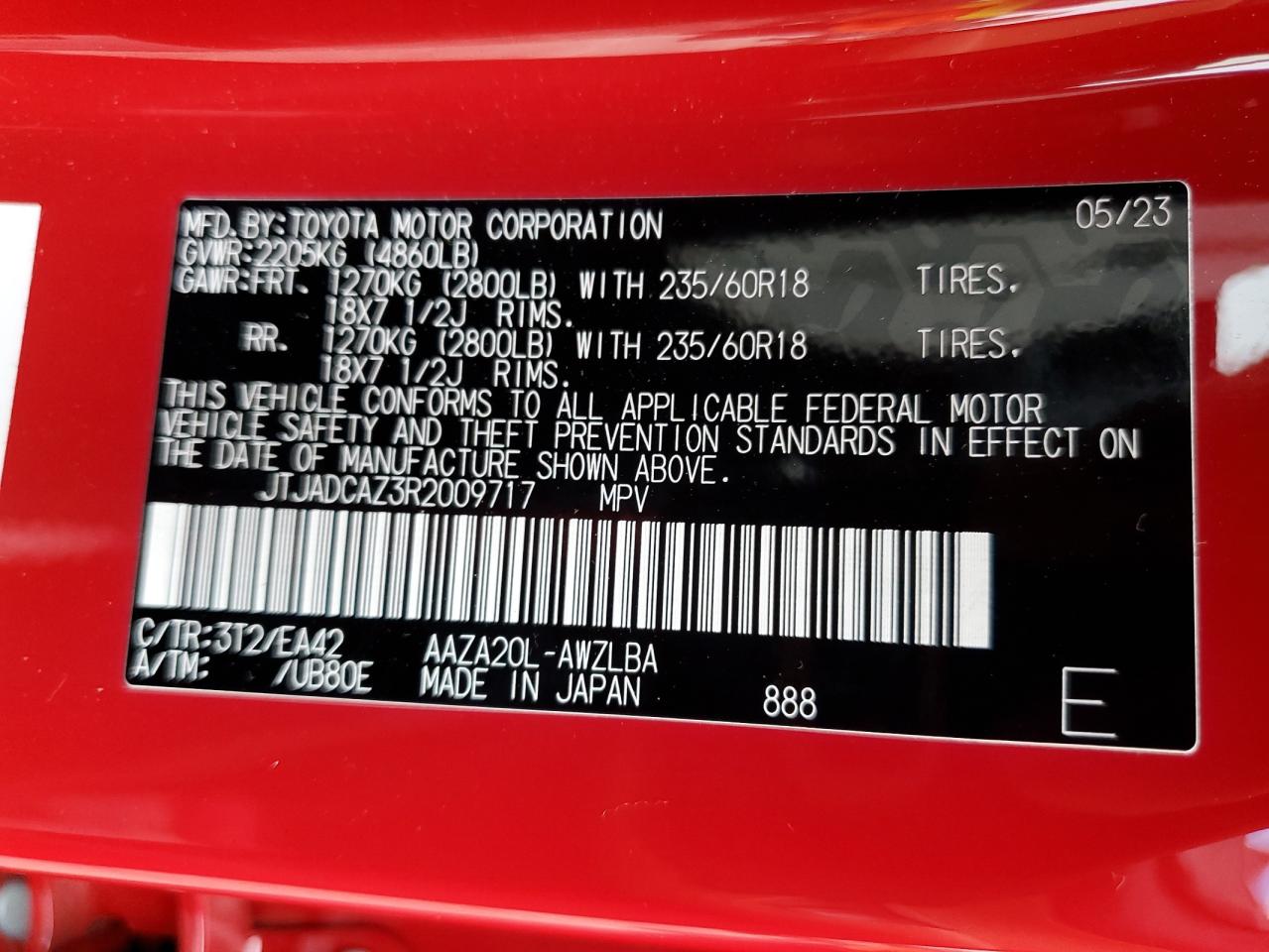2024 Lexus NX VIN JTJADCAZ3R2009717 Copart auction photo, side / front end damage thumbnail 15