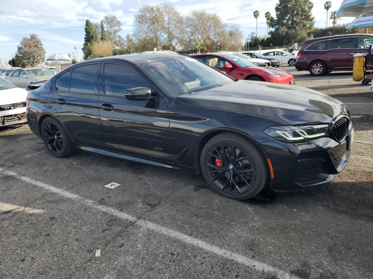 2023 BMW 5er VIN WBA53BH08PCN20031 Copart auction photo, rear end / minor dent/scratches damage thumbnail 4