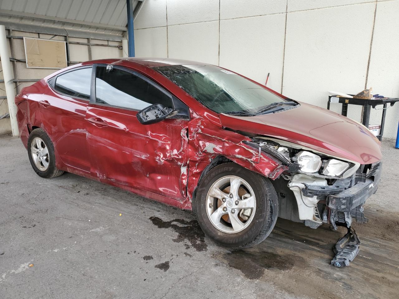 2014 Hyundai Elantra VIN 5NPDH4AE1EH546151 Copart auction photo, all over damage thumbnail 4