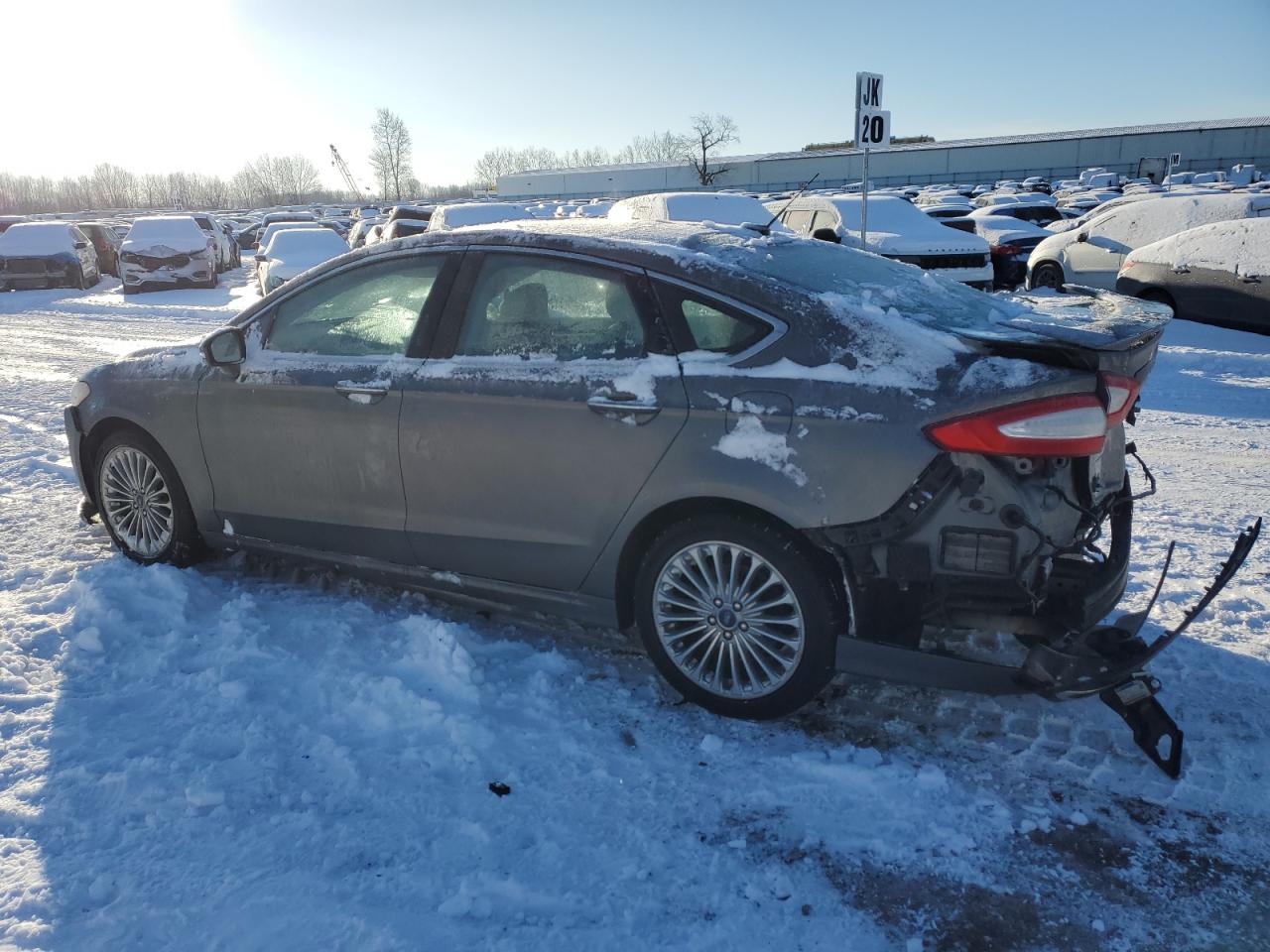 2014 Ford Fusion VIN 3FA6P0K95ER345524 Copart auction photo, rear end / front end damage thumbnail 2