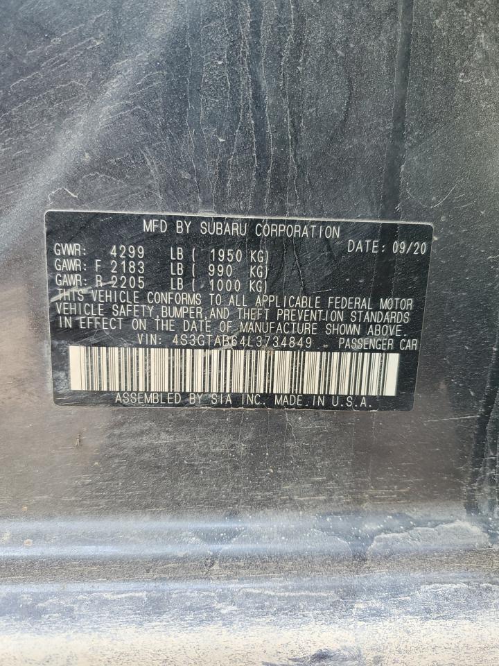 2020 Subaru Impreza VIN 4S3GTAB64L3734849 Copart auction photo, front end damage thumbnail 12
