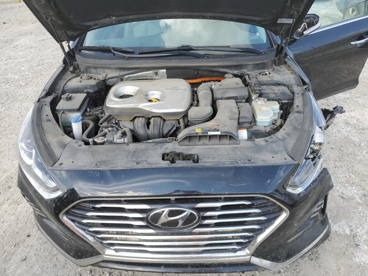 2019 Hyundai Sonata VIN KMHE24L35KA093202 Copart auction photo, front end / undercarriage damage thumbnail 11