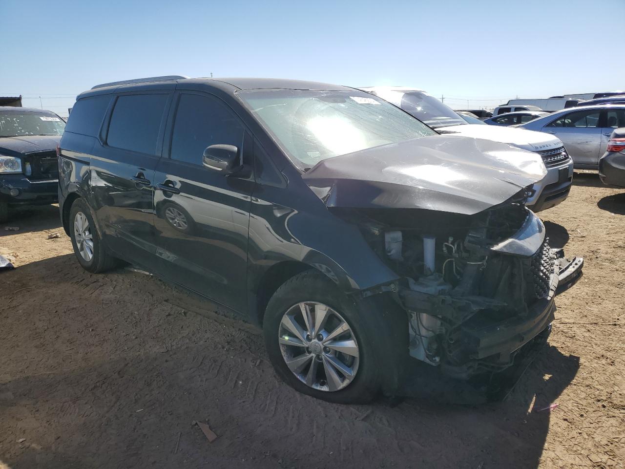 2015 KIA Sedona VIN KNDMB5C10F6030859 Copart auction photo, undercarriage / front end damage thumbnail 4