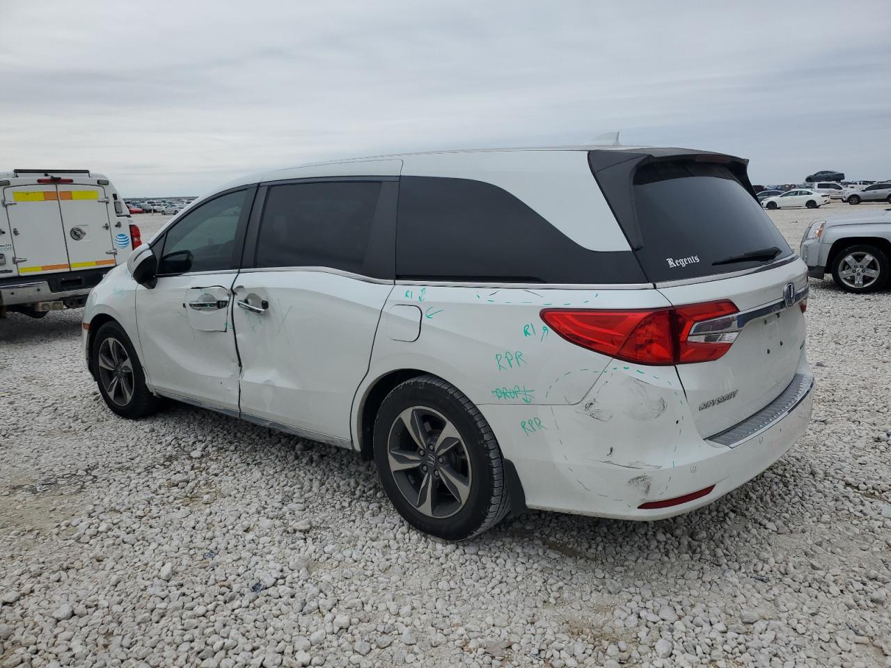 2020 Honda Odyssey VIN 5FNRL6H88LB014164 Copart auction photo, side damage thumbnail 2