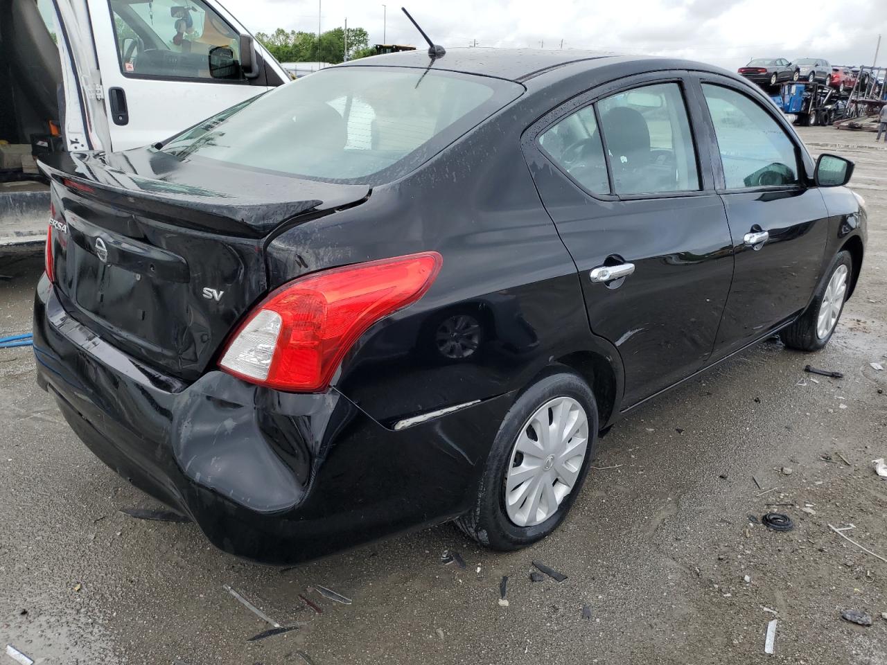 2019 Nissan Versa VIN 3N1CN7AP7KL801357 Copart auction photo, rear end damage thumbnail 3