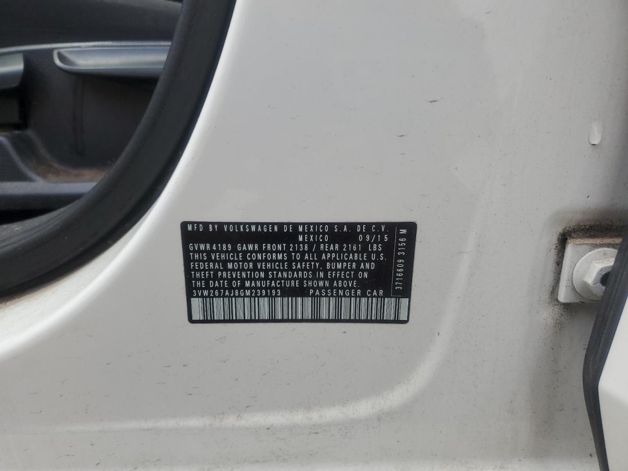 2016 Volkswagen Jetta VIN 3VW267AJ8GM239193 Copart auction photo, front end damage thumbnail 14