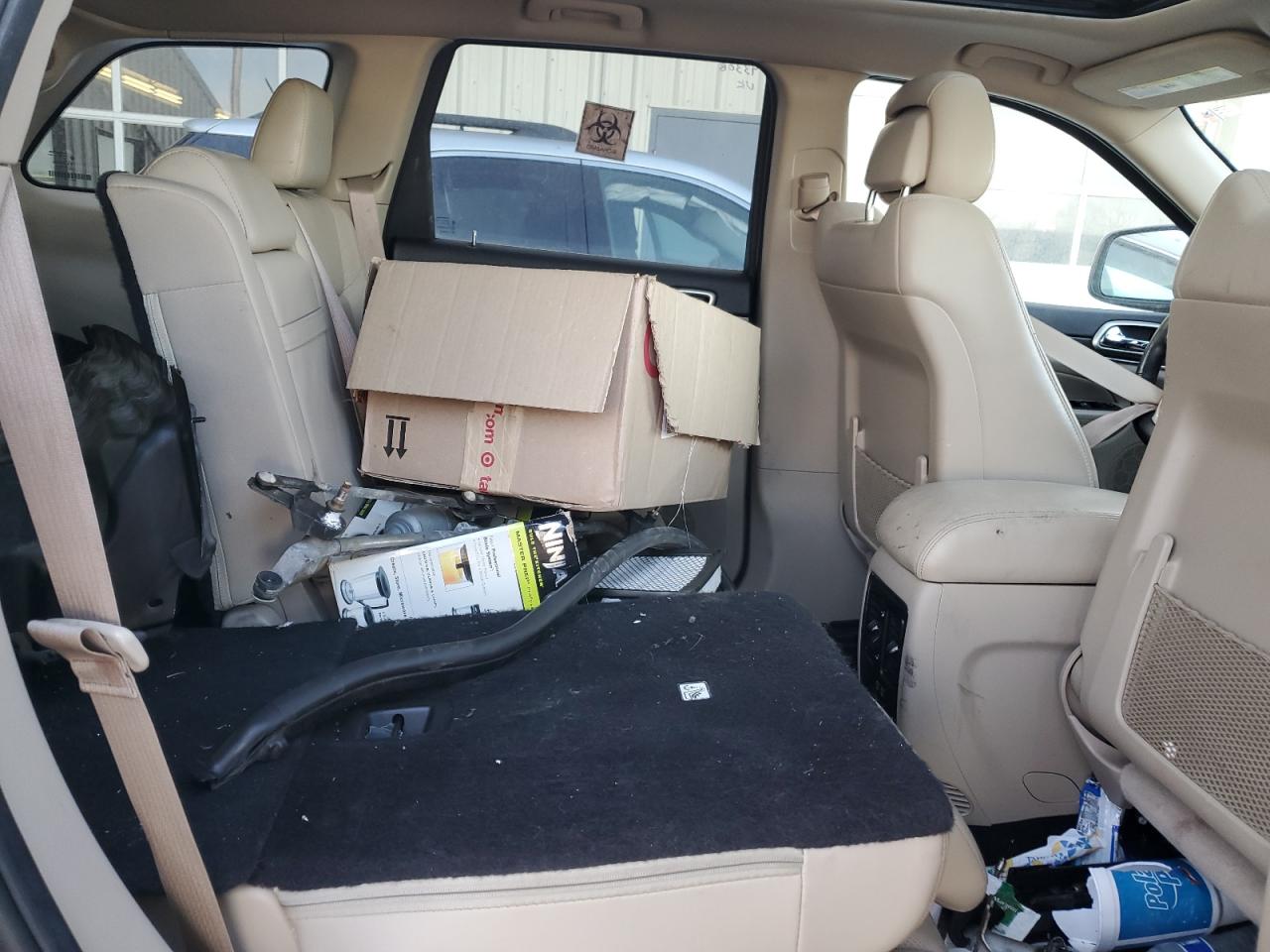 2014 Jeep Grand Cherokee VIN 1C4RJFBMXEC378596 Copart auction photo, front end / side damage thumbnail 11