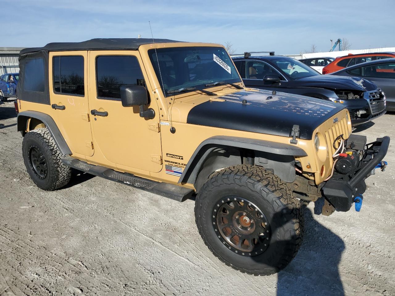2013 Jeep Wrangler VIN 1C4BJWDG0DL657742 Copart auction photo, front end damage thumbnail 4