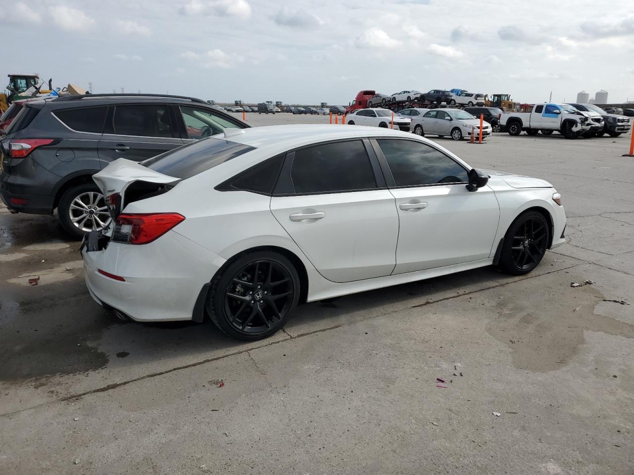 2022 Honda Civic VIN 2HGFE2F53NH551442 Copart auction photo, rear end damage thumbnail 3