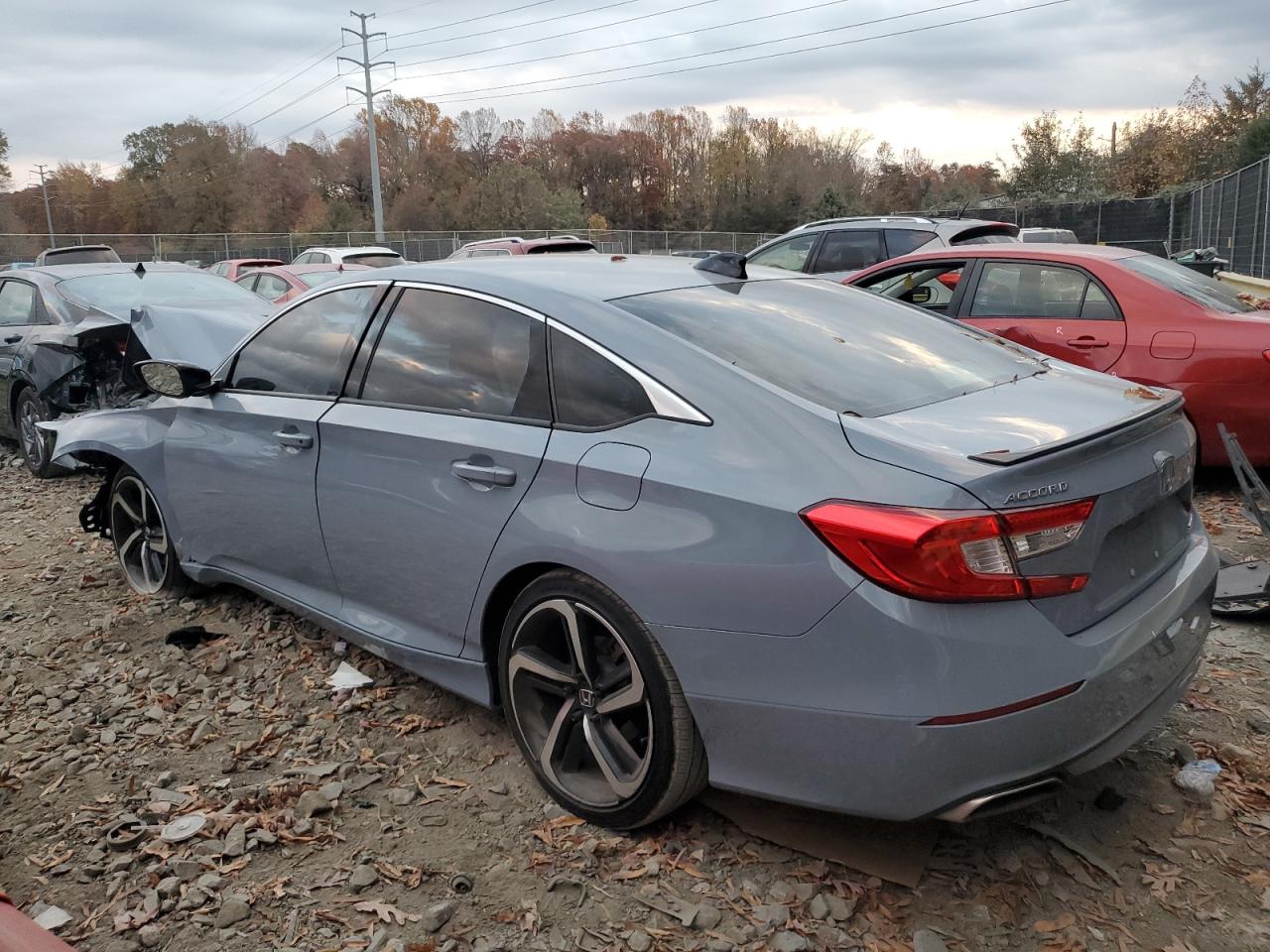 2022 Honda Accord VIN 1HGCV1F47NA039427 Copart auction photo, front end / rear end damage thumbnail 2