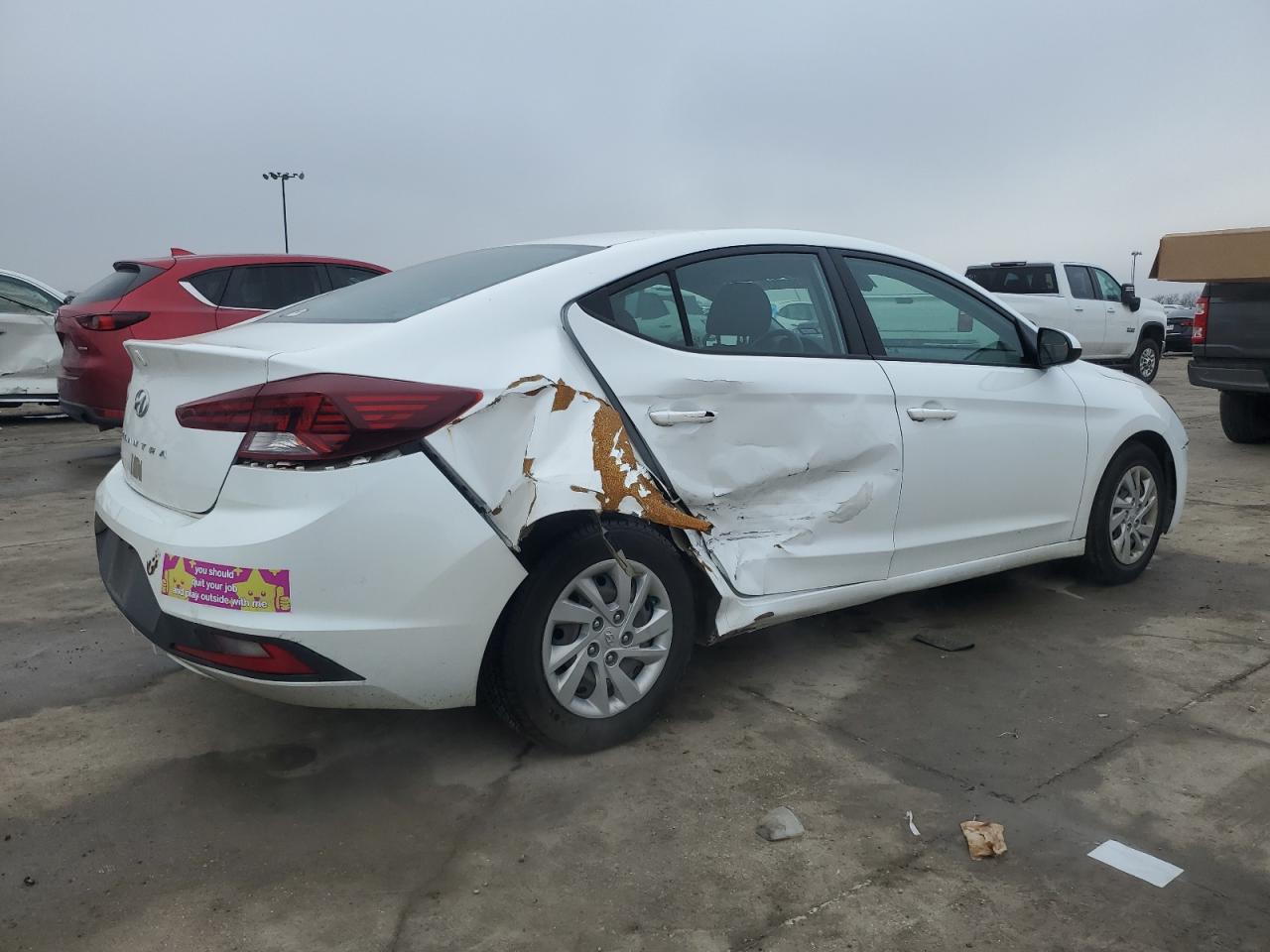 2020 Hyundai Elantra VIN 5NPD74LF8LH610661 Copart auction photo, side / hail damage thumbnail 3