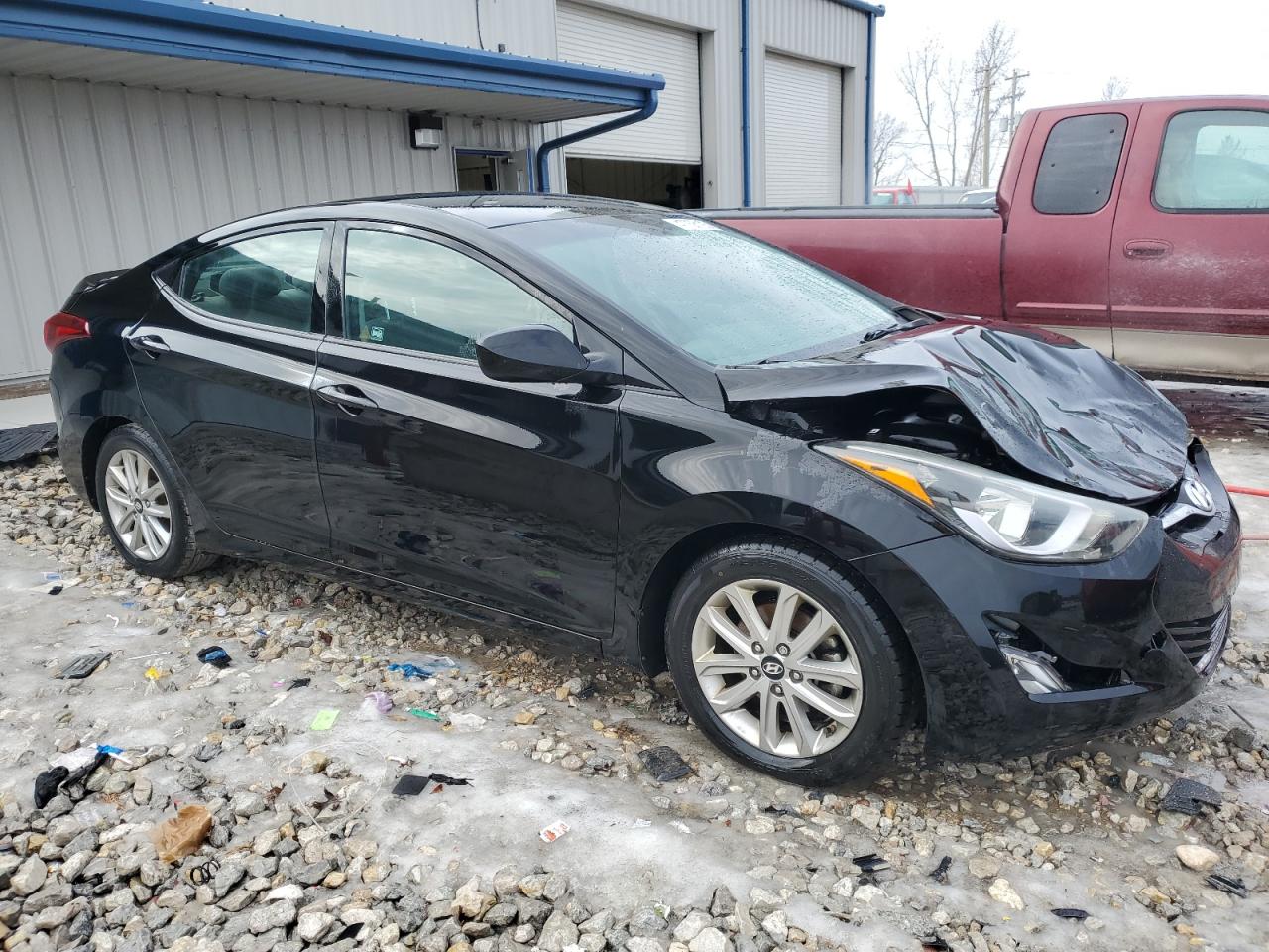 2015 Hyundai Elantra VIN KMHDH4AE4FU394837 Copart auction photo, front end damage thumbnail 4