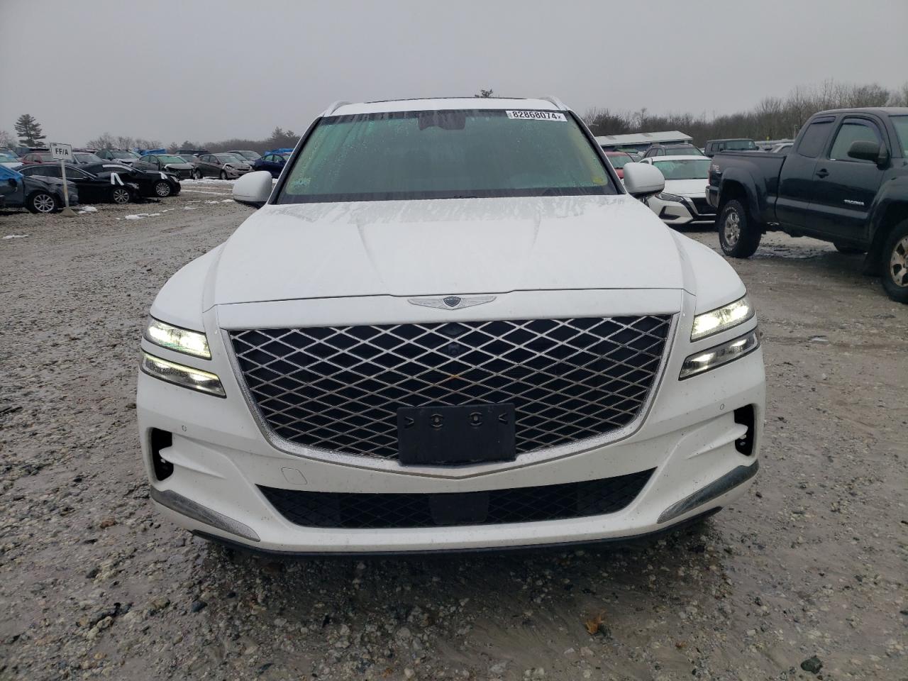 2022 Genesis Gv80 VIN KMUHCESCXNU094299 Copart auction photo, rear end / side damage thumbnail 5