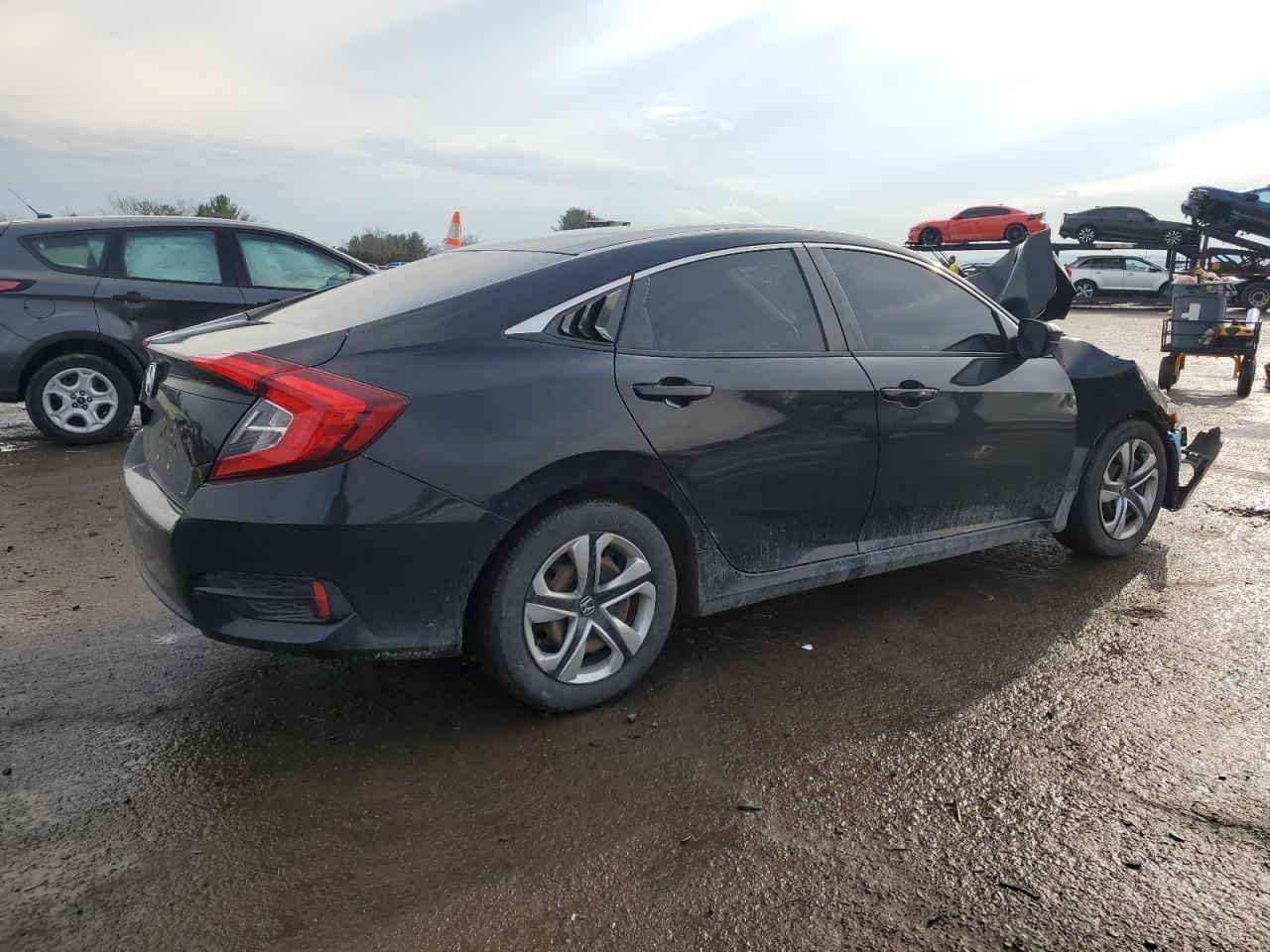 2018 Honda Civic VIN 2HGFC2F52JH607693 Copart auction photo, front end damage thumbnail 3