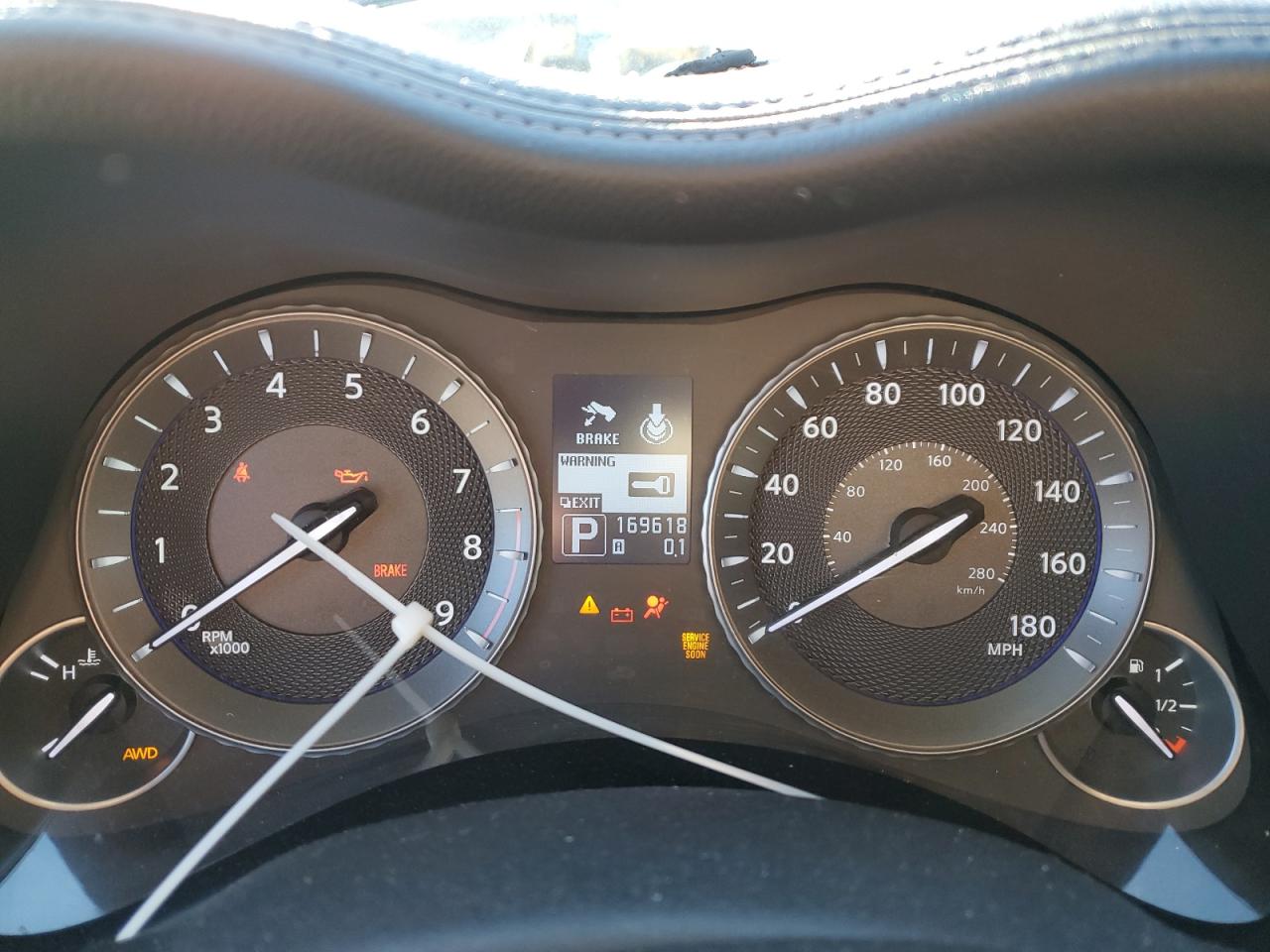 2013 Infiniti M VIN JN1BY1AR7DM603548 Copart auction photo, front end damage thumbnail 9