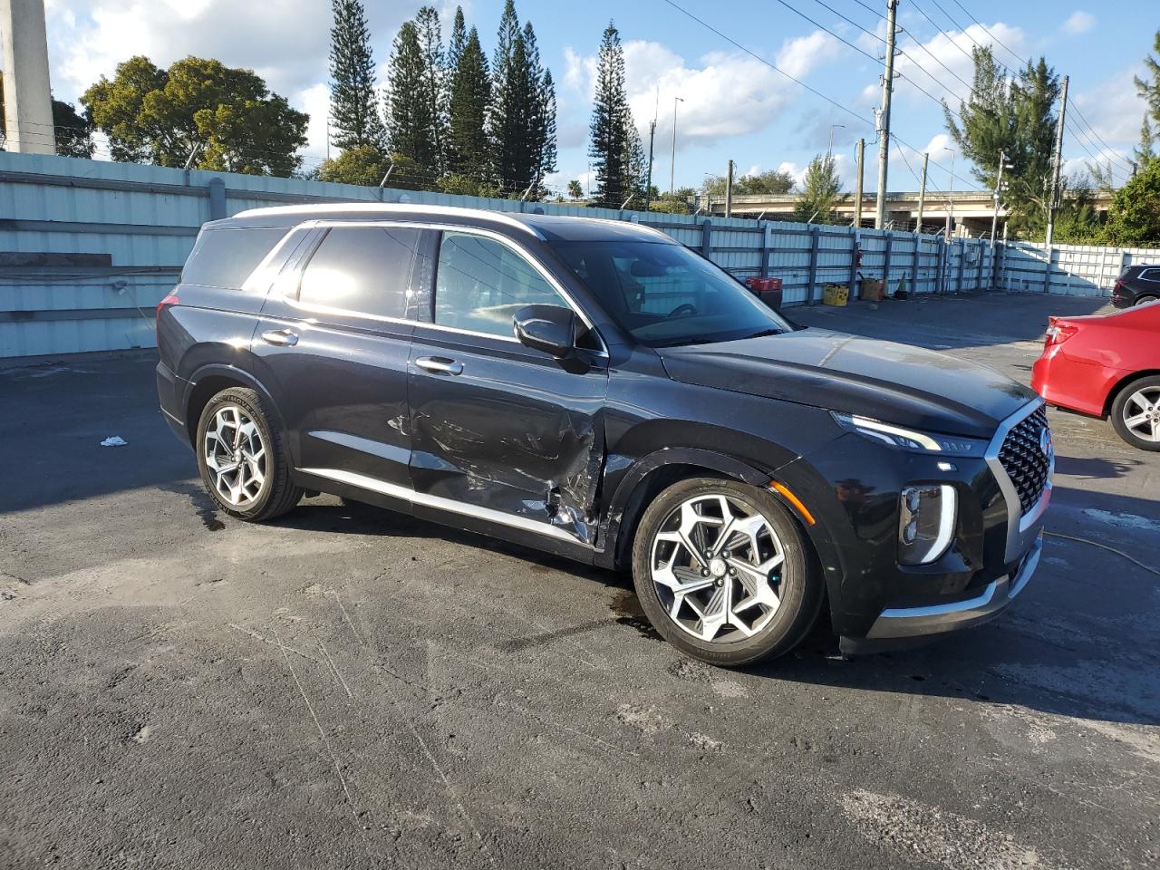 2022 Hyundai Palisade VIN KM8R7DHE5NU420925 Copart auction photo, side damage thumbnail 4