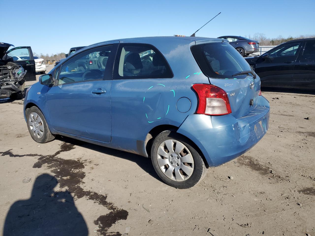 2007 Toyota Yaris VIN JTDJT923975066230 Copart auction photo, rear end / mechanical damage thumbnail 2